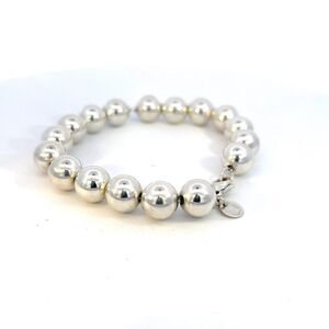 Tiffany & Co Estate 10 mm Ball Bracelet Size 7.5" Sterling Silver TIF591